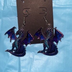 Handmade dragon earrings